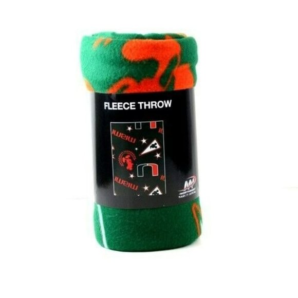 Northwest Other - MIAMI HURRICANES MICKEY MOUSE FLEECE BLANKET THROW NCAA SOFT NEW NWT 60" BY 50"